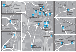 Lageplan Ticketautomaten